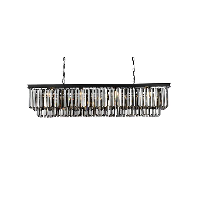 Image 3 Sydney 12 Lt Matte Black Chandelier - Silver Shade more views