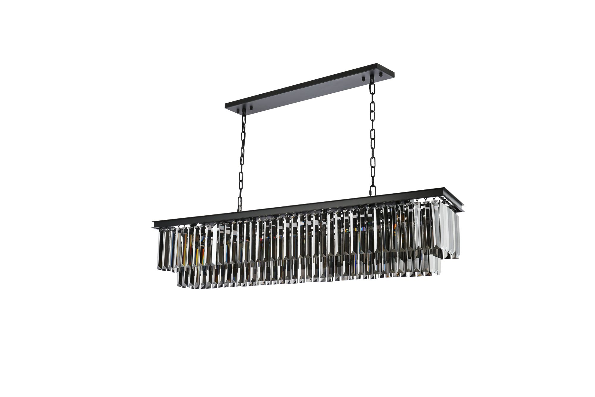 Image 6 Sydney 12 Lt Matte Black Chandelier - Silver Shade more views