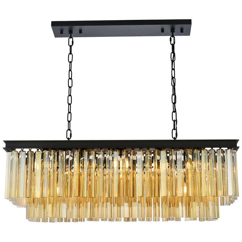 Image 1 Sydney 12 Lt Matte Black Chandelier
