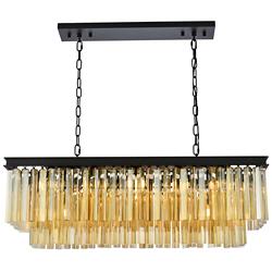Sydney 12 Lt Matte Black Chandelier