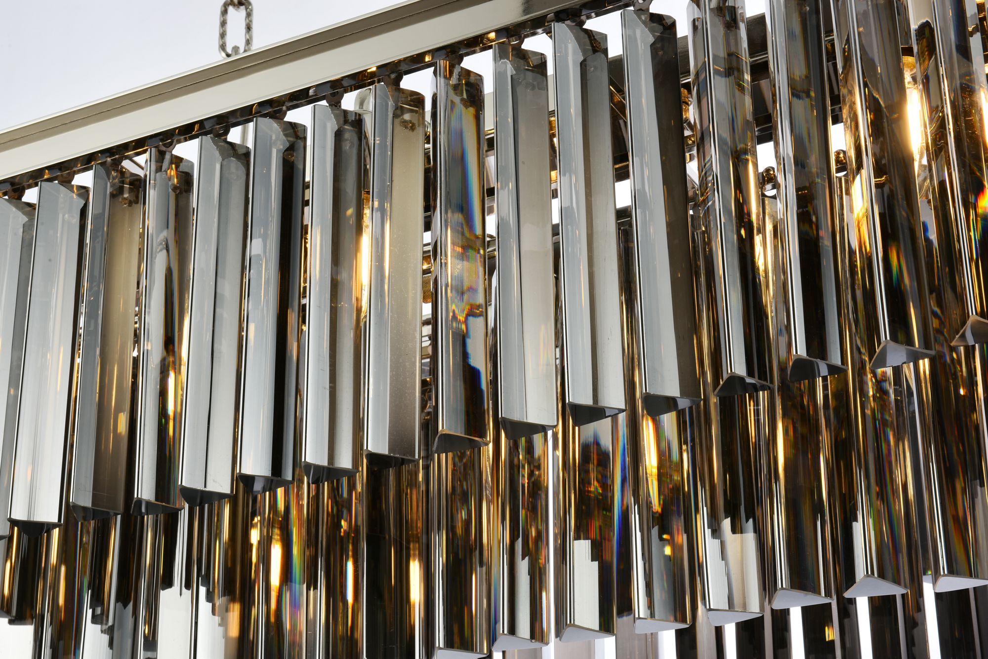 Image 5 Sydney 12 Lt Polished Nickel 50" Chandelier Silver Shade (Grey) more views