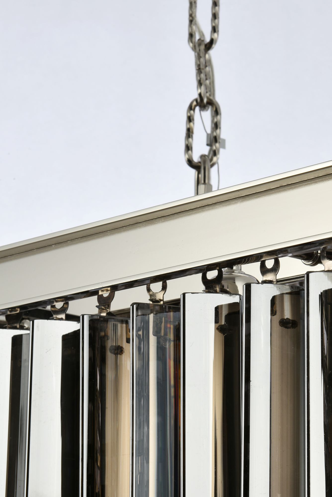 Image 7 Sydney 12 Lt Polished Nickel 50" Chandelier Silver Shade (Grey) more views