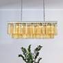 Thumbnail1 of Sydney 12 Lt Polished Nickel Chandelier Golden Teak