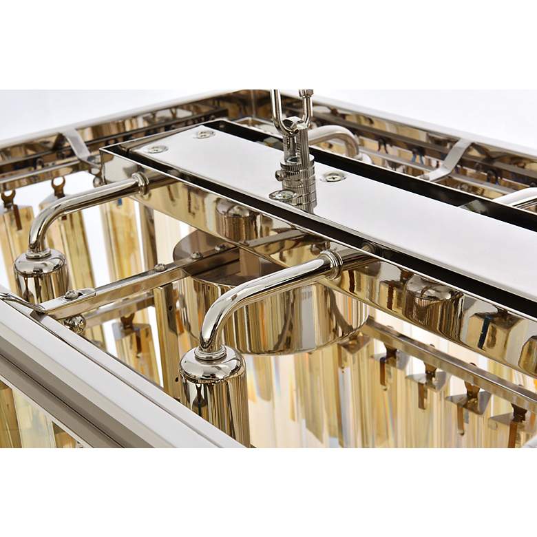 Image 6 Sydney 12 Lt Polished Nickel Chandelier Golden Teak more views