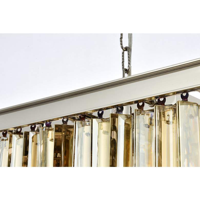 Image 7 Sydney 12 Lt Polished Nickel Chandelier Golden Teak more views