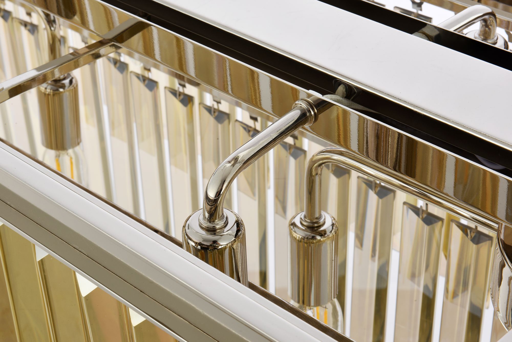 Image 5 Sydney 12 Lt Polished Nickel Chandelier - Golden Teak more views