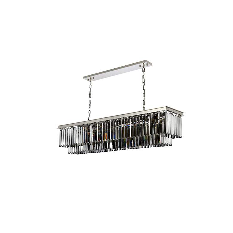 Image 7 Sydney 12 Lt Polished Nickel Chandelier Silver Shade (Grey) more views