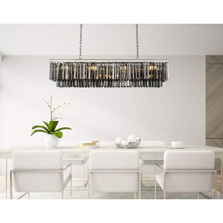 Image 3 Sydney 12 Lt Polished Nickel Chandelier Silver Shade - Grey more views
