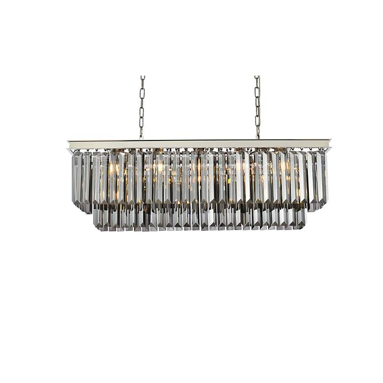 Image 4 Sydney 12 Lt Polished Nickel Chandelier With Silver Shade (Grey) more views