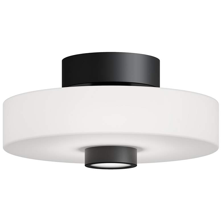 Image 1 Sydney 13" Wide Black LED Ceiling Light