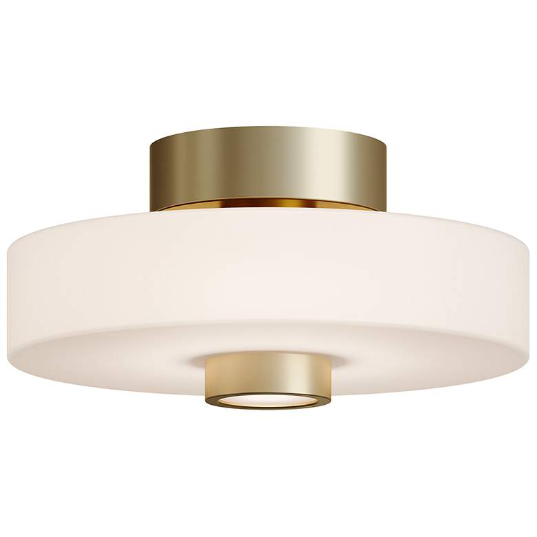 Image 1 Sydney 13" Wide Light Antique Brass LED Ceiling Light