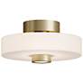 1_Sydney 13" Wide Light Antique Brass LED Ceiling Light