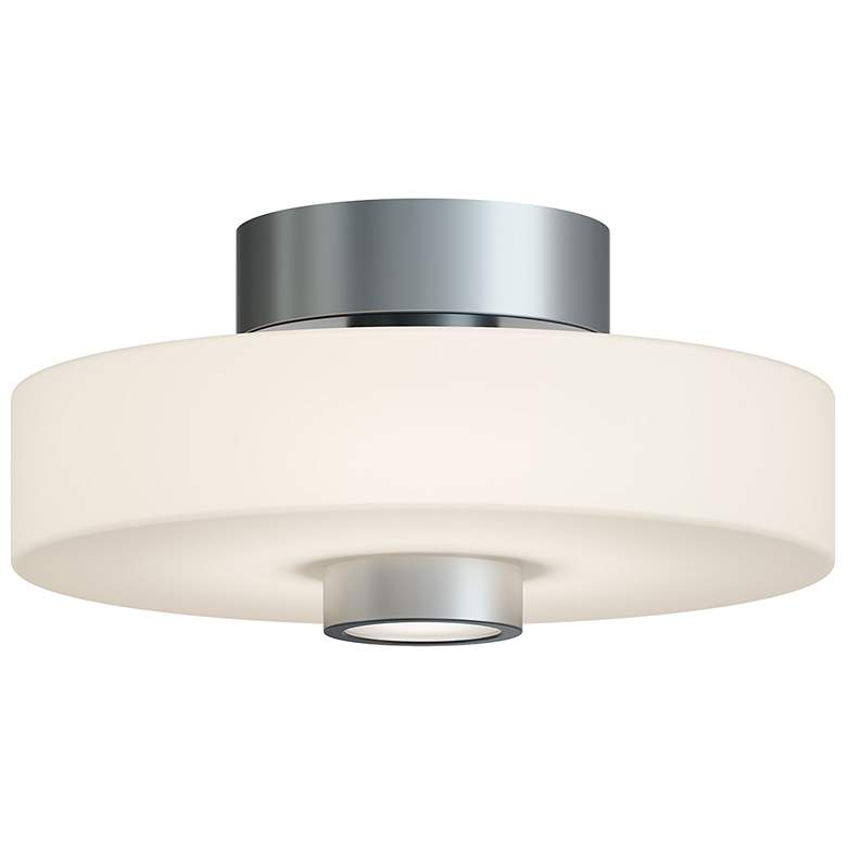 Image 1 Sydney 13" Wide Satin Nickel LED Ceiling Light