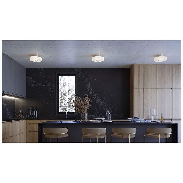 Image 2 Sydney 13" Wide Satin Nickel LED Ceiling Light more views