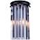 Sydney 14" High Matte Black Wall Sconce with Clear Crystal