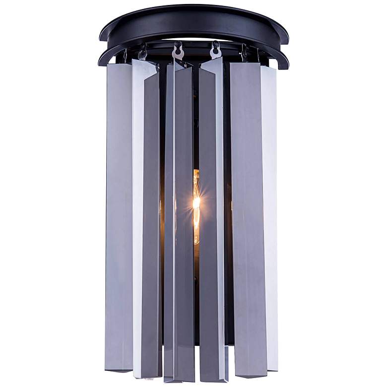 Image 1 Sydney 14" High Polished Nickel Crystal Wall Sconce