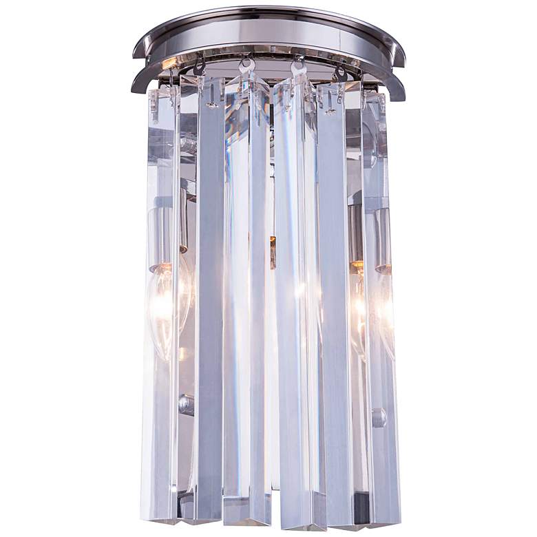 Image 1 Sydney 14"H Polished Nickel Wall Sconce with Clear Crystal