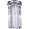 Sydney 14"H Polished Nickel Wall Sconce with Clear Crystal