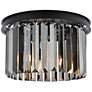 Sydney 16" Wide Matte Black 3-Light Ceiling Light
