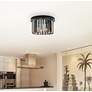 Sydney 16" Wide Matte Black 3-Light Ceiling Light