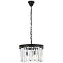 Sydney 16" Wide Matte Black Clear Crystal 3-Light Pendant