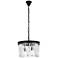 Sydney 16" Wide Matte Black Clear Crystal 3-Light Pendant