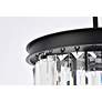 Sydney 16" Wide Matte Black Clear Crystal 3-Light Pendant