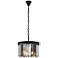 Sydney 16"W Matte Black Silver Gray Crystal 3-Light Pendant
