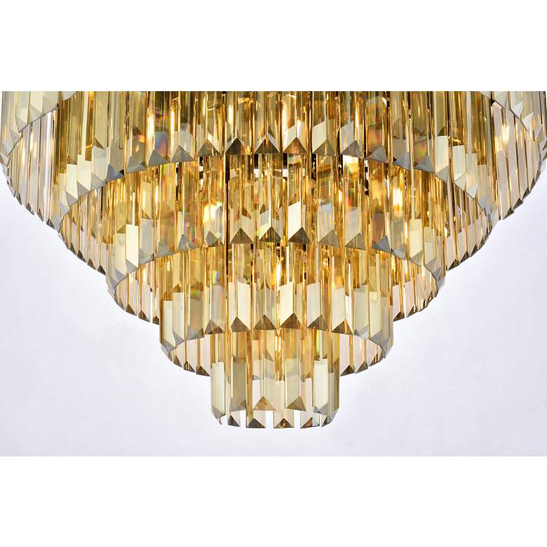 Image 5 Sydney 17 Light Matte Black Flush Mount Golden Teak more views