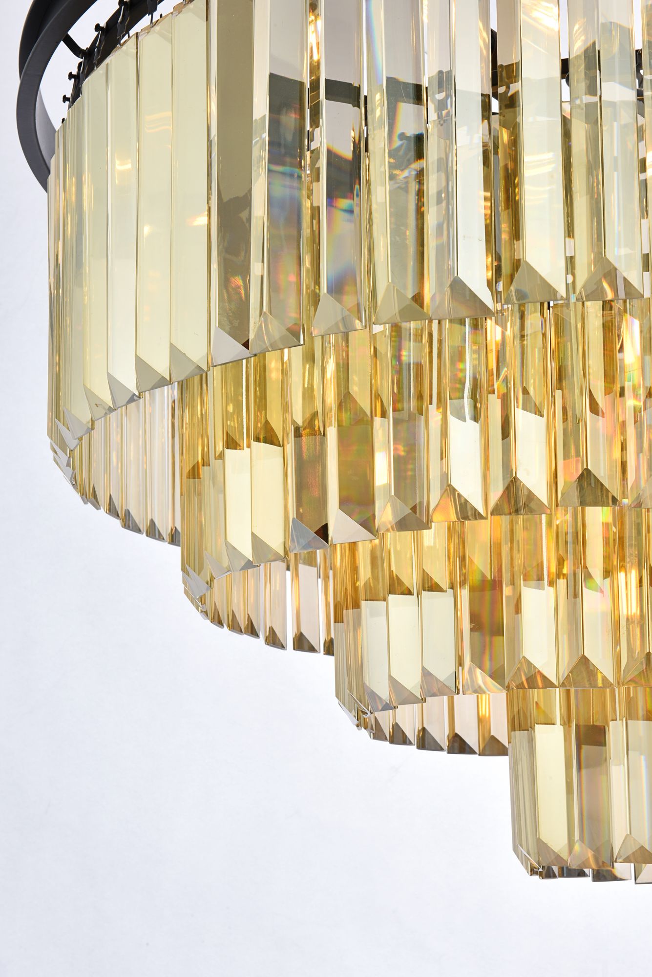 Image 5 Sydney 17 Lt Matte Black Chandelier Golden Teak more views