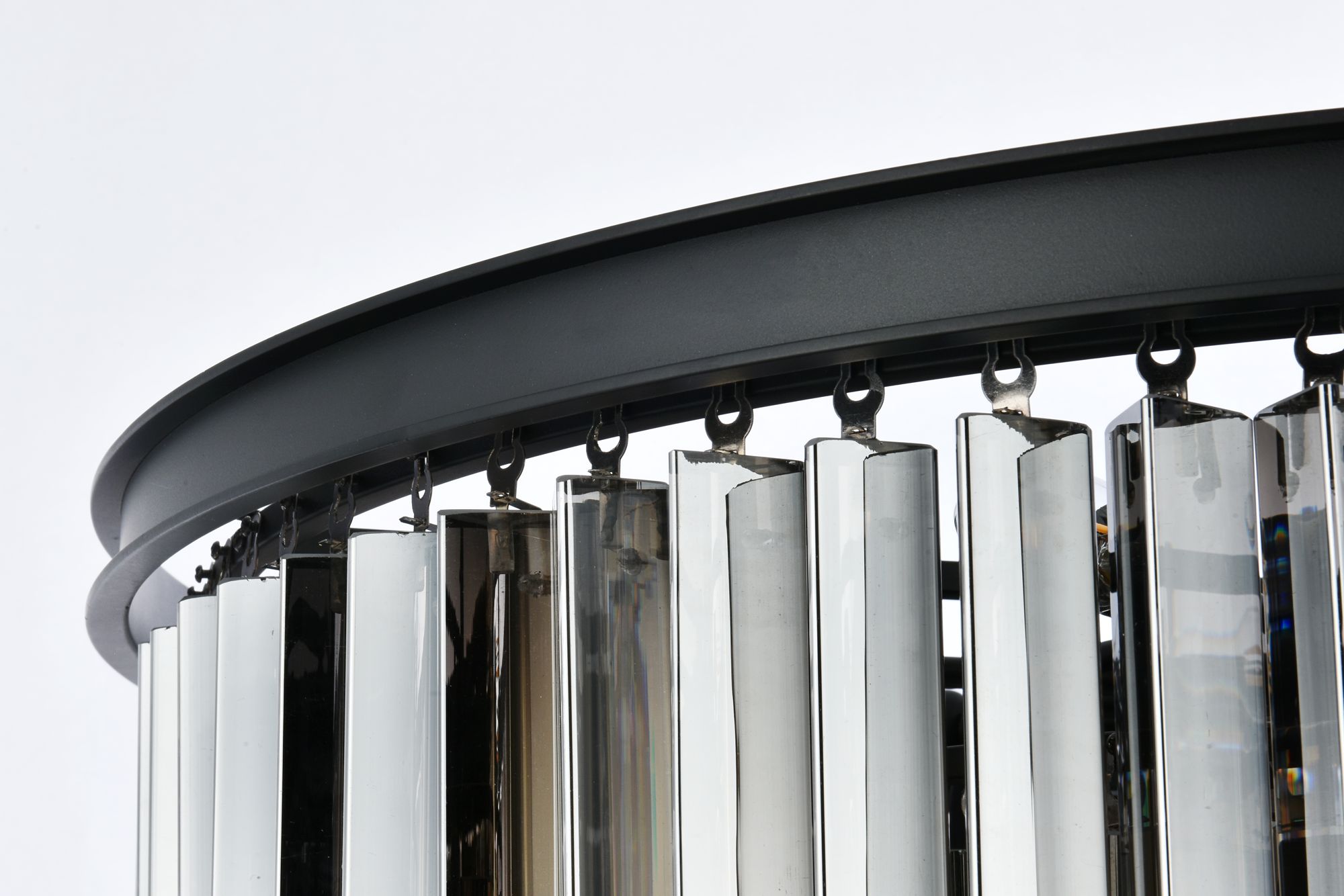 Image 7 Sydney 17 Lt Matte Black Chandelier Silver Shade (Grey) more views