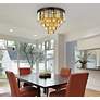 3_Sydney 17 Lt Matte Black Flush Mount Golden Teak more views