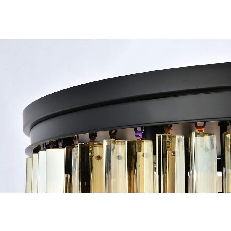 Image 6 Sydney 17 Lt Matte Black Flush Mount Golden Teak more views