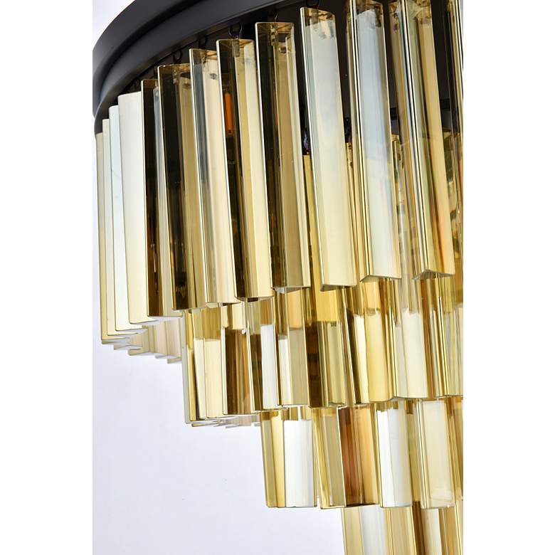 Image 7 Sydney 17 Lt Matte Black Flush Mount Golden Teak more views