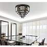3_Sydney 17 Lt Matte Black Flush Mount Silver Shade (Grey) more views