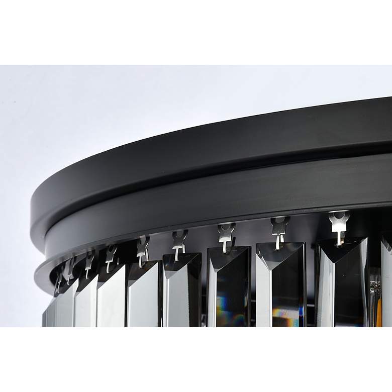 Image 6 Sydney 17 Lt Matte Black Flush Mount Silver Shade (Grey) more views
