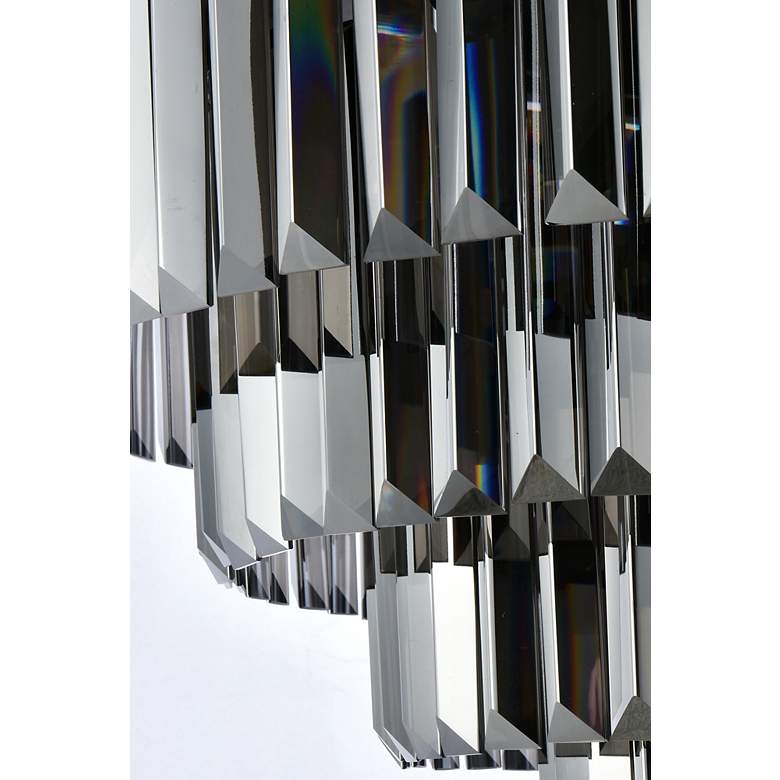 Image 7 Sydney 17 Lt Matte Black Flush Mount Silver Shade (Grey) more views