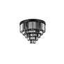 Sydney 17 Lt Matte Black Flush Mount Silver Shade (Grey)