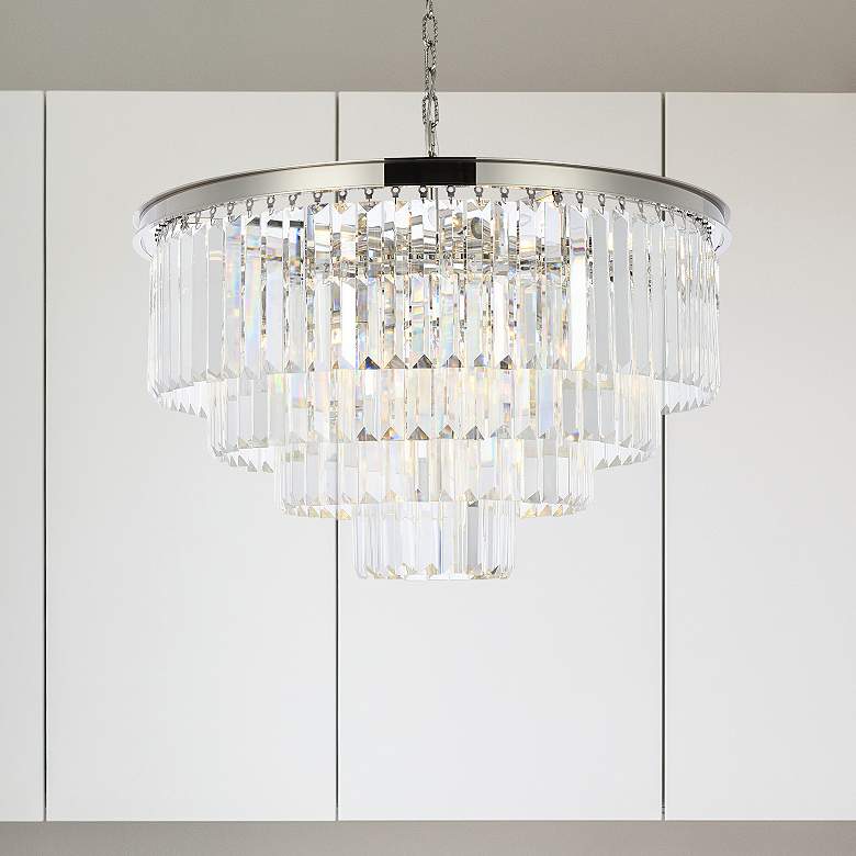 Image 1 Sydney 17 Lt Polished Nickel Chandelier Clear