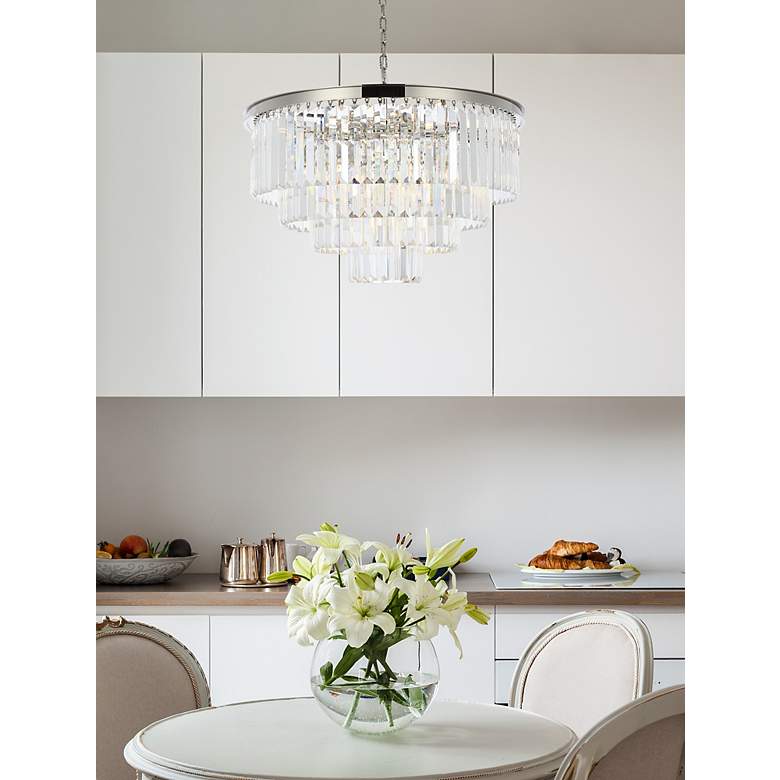 Image 3 Sydney 17 Lt Polished Nickel Chandelier Clear more views