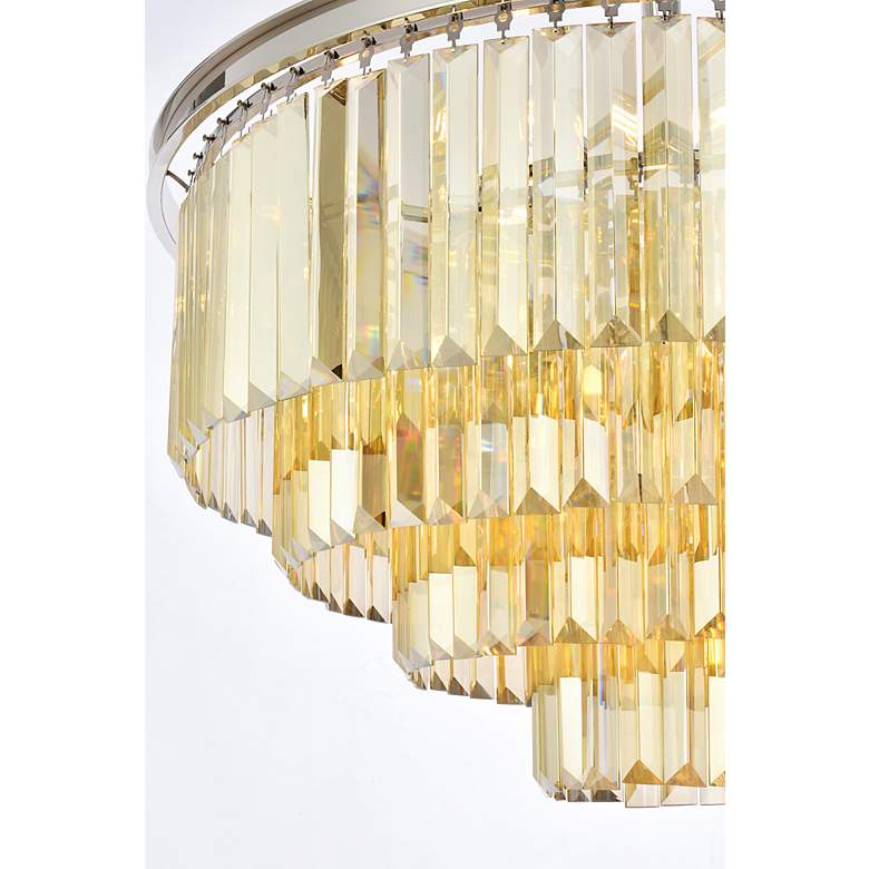 Image 5 Sydney 17 Lt Polished Nickel Chandelier Golden Teak more views