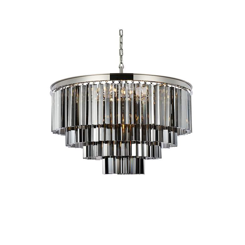 Image 4 Sydney 17 Lt Polished Nickel Chandelier Silver Shade (Grey) more views