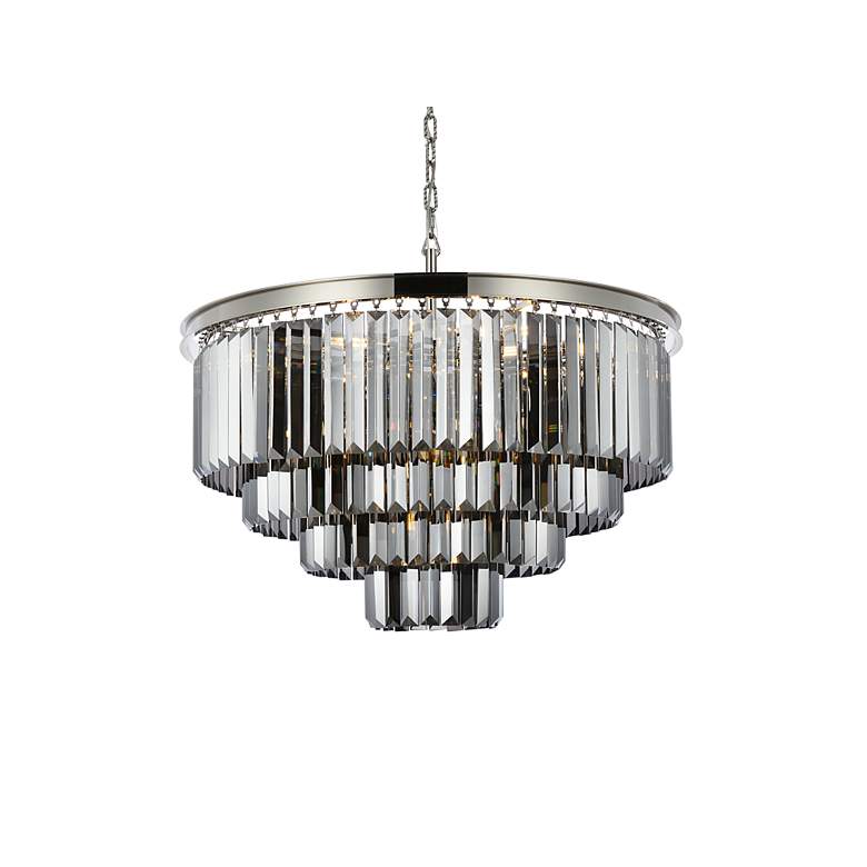 Image 4 Sydney 17 Lt Polished Nickel Chandelier Silver Shade more views