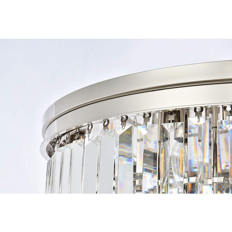 Image 6 Sydney 17 Lt Polished Nickel Flush Mount Clear more views