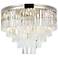 Sydney 17 Lt Polished Nickel Flush Mount Clear