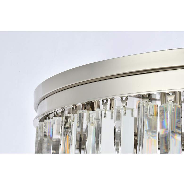 Image 6 Sydney 17 Lt Polished Nickel Flush Mount Clear more views