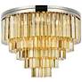 2_Sydney 17 Lt Polished Nickel Flush Mount Golden Teak