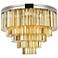 Sydney 17 Lt Polished Nickel Flush Mount Golden Teak