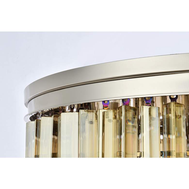 Image 6 Sydney 17 Lt Polished Nickel Flush Mount Golden Teak more views