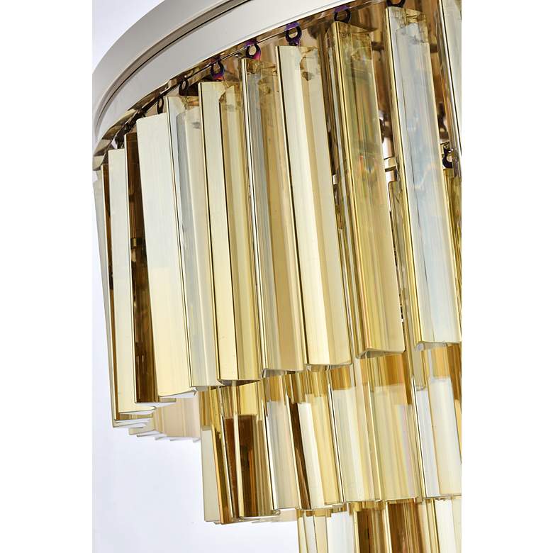 Image 7 Sydney 17 Lt Polished Nickel Flush Mount Golden Teak more views